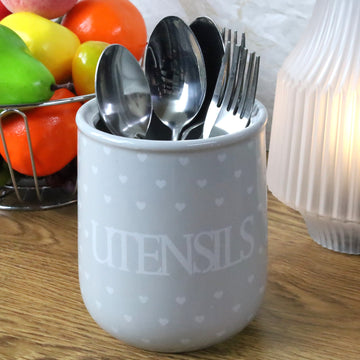 Hearts Dolomite Cutlery Holder