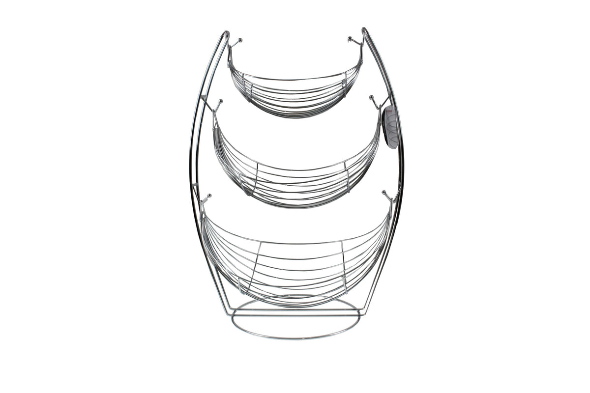 Apollo 3 Tier Chrome Wire Basket
