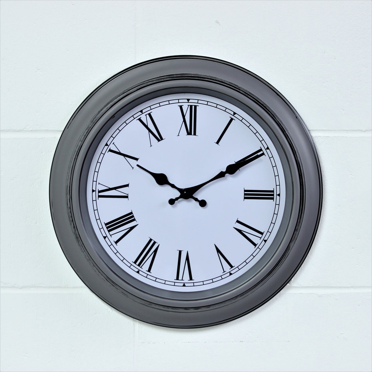 Vintage Chic Grey Wall Clock