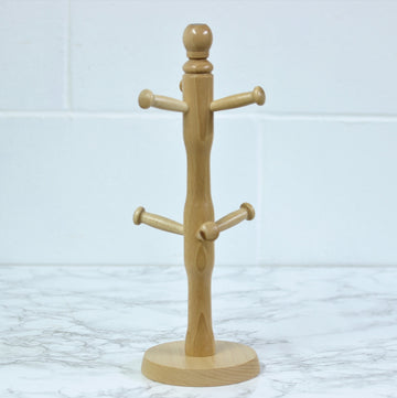 Wooden Towel Roll Holder &  Mug Tree Set