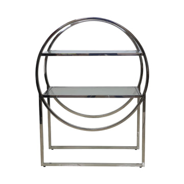 3-Tier Round Glass Shelving Unit