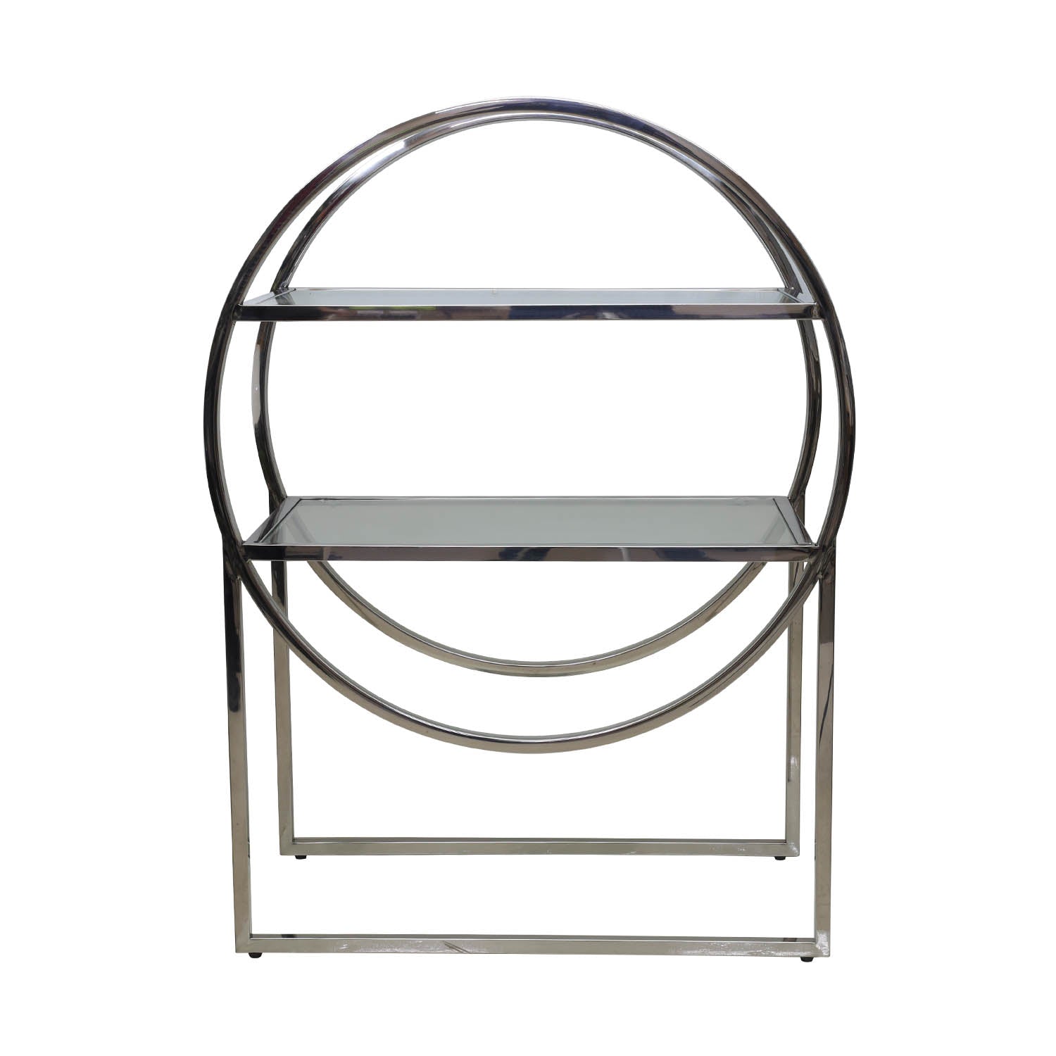 3-Tier Round Glass Shelving Unit