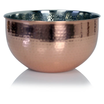 24cm Large Copper Mixing Serving Salad Stainless Steel Bowl