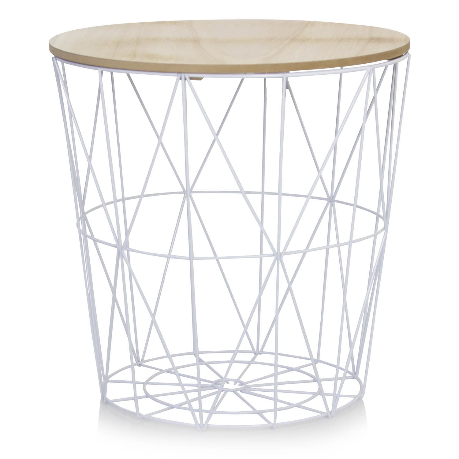 Vintage Side End Wire Table Removable MDF Lid Cover