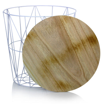 Vintage Side End Wire Table Removable MDF Lid Cover