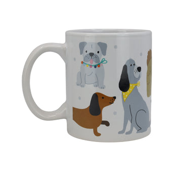 2Pcs 325ml Dog Themed Multicoloured Stoneware Mug