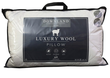 Luxury Wool Pillow with 100% Cotton 300TC Cover Medium Firm