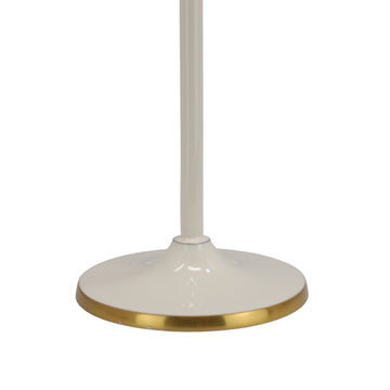 Aluminium Cream Large Dinner Candle Holder