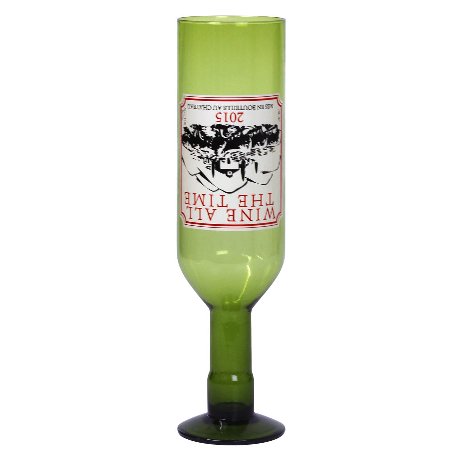 750ml Inverted Wine Bottle Design Drinking Glass