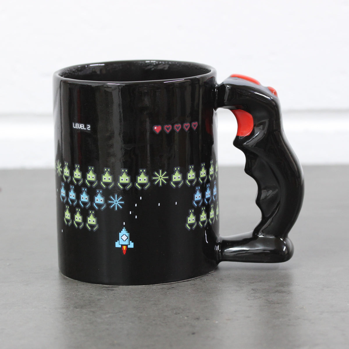 Power Up Space Invaders Heat Colour Changing Drinking Coffee Hot Drinks Cup Mug