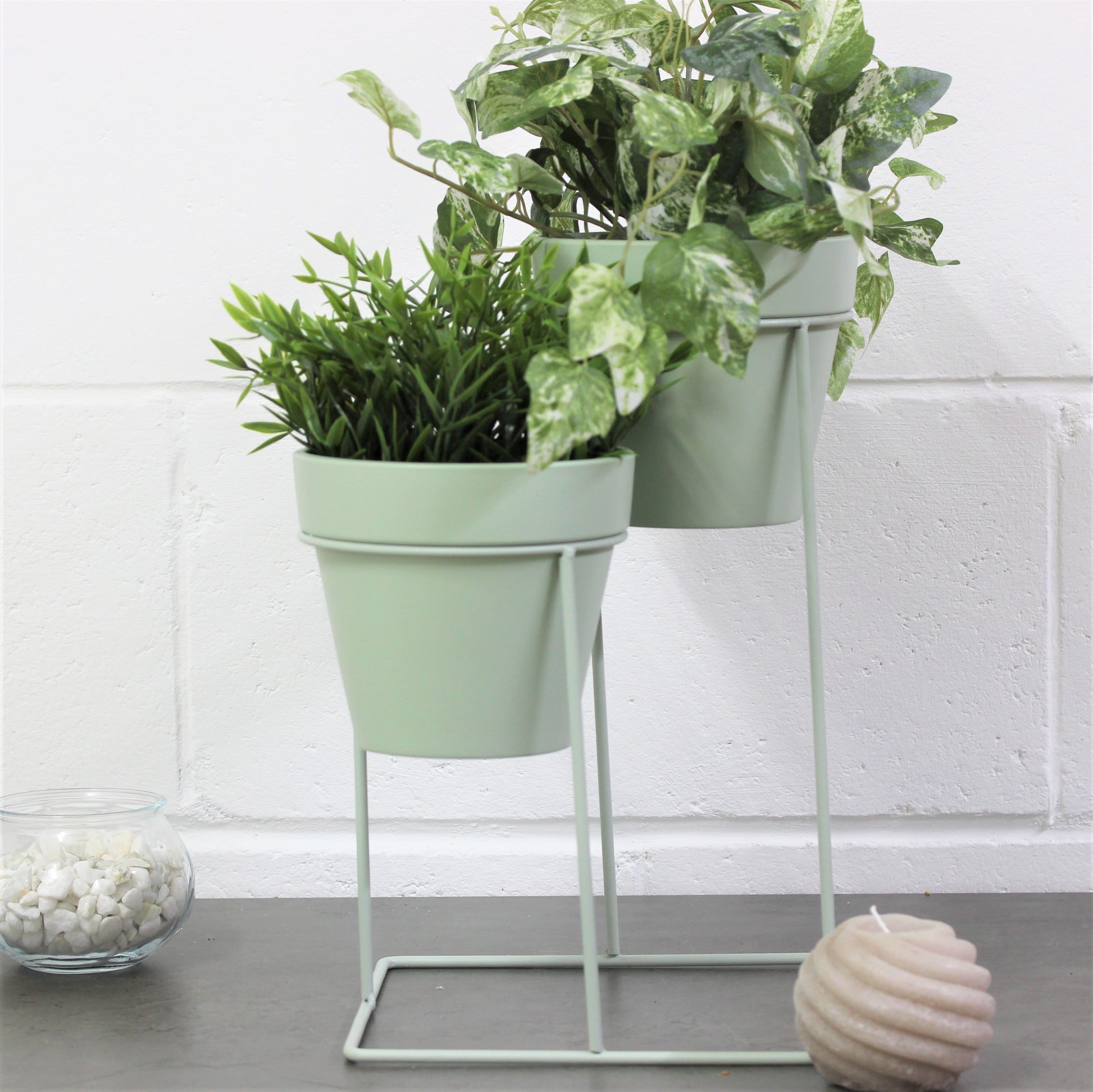 Green Large Potting Shed Double Planter on Stand