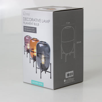 Mini LED Oda Lamp in Purple Glass Capsule