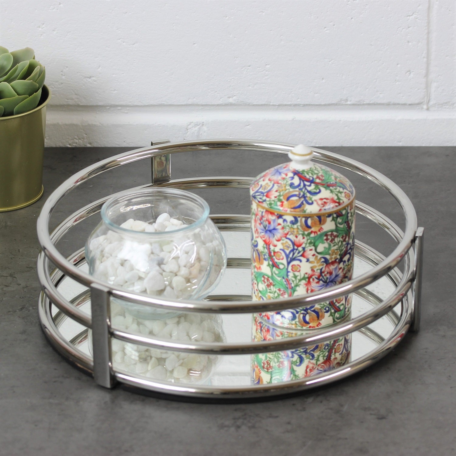 Mirror Candle Plate