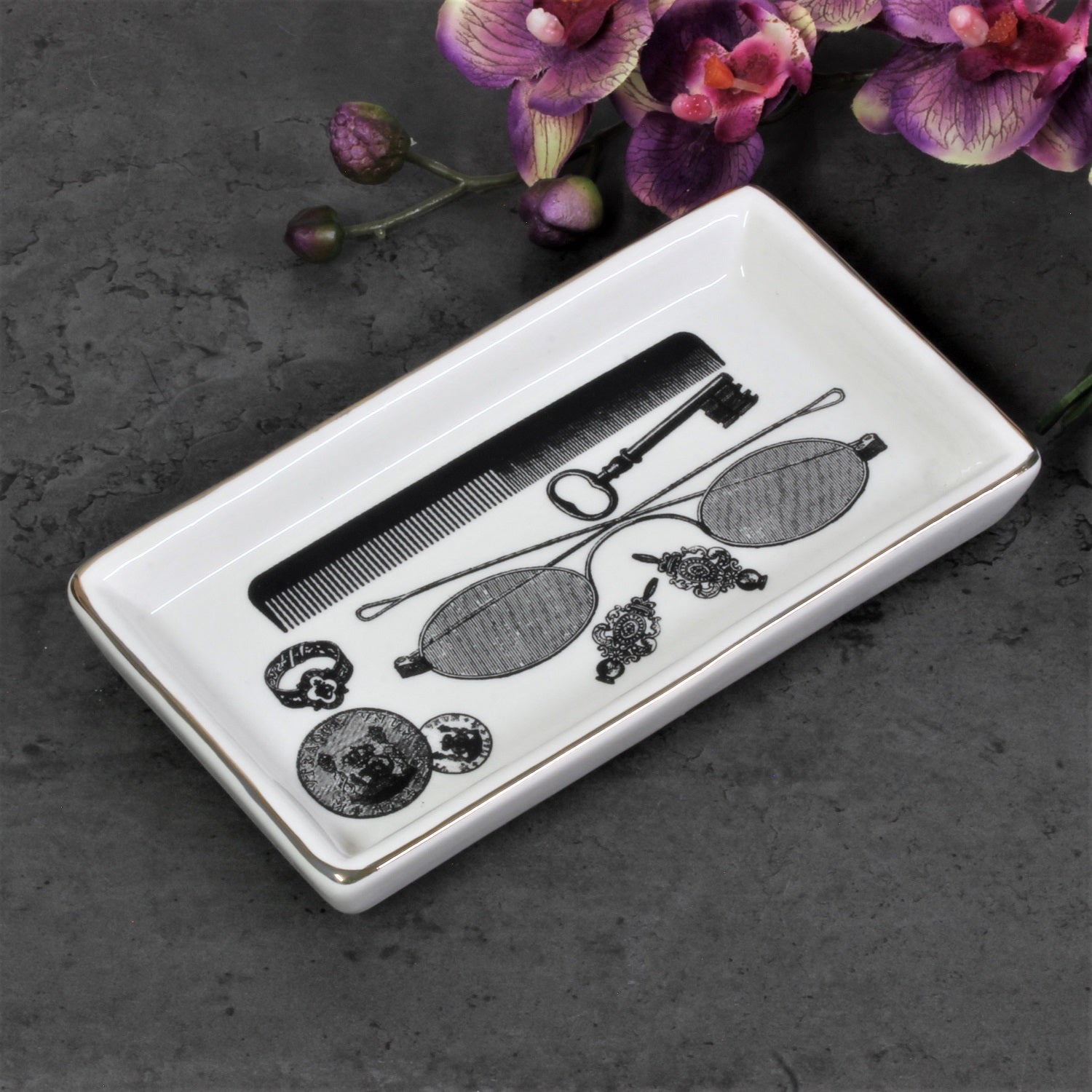 Ceramic Stationary Jewellery Key Holder Trinket Dish