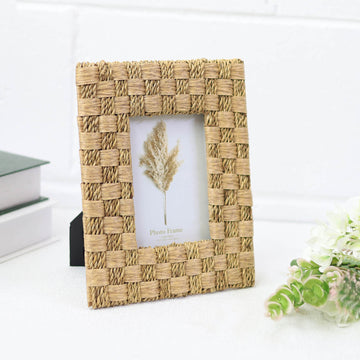 4x6in Rattan Bohemian Picture Frame