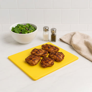 PE Plastic Yellow Professional Chopping Board for Cooked Meat