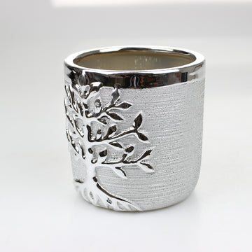 Silver Art Tree Of Life Large Planter