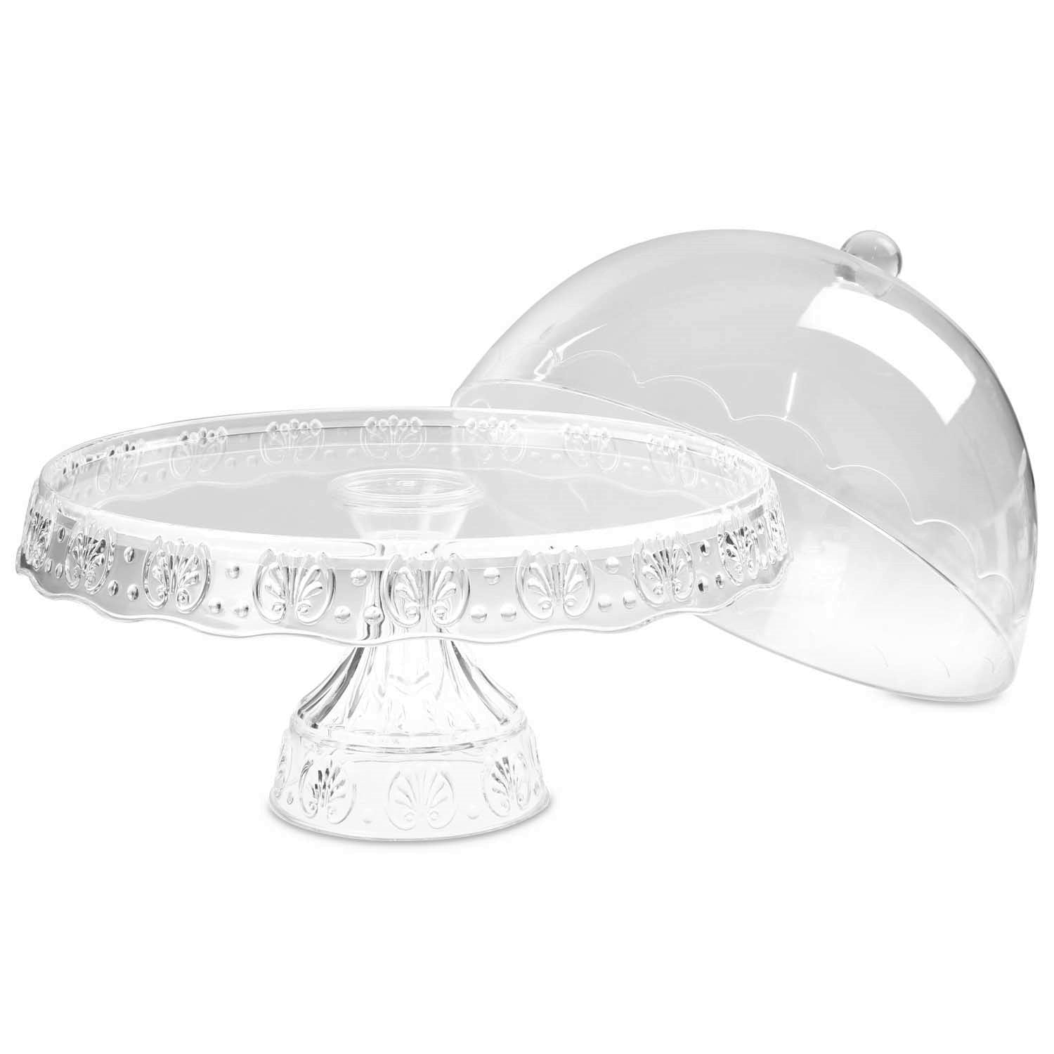 Cake Stand With Dome Cover 1 Tier Display