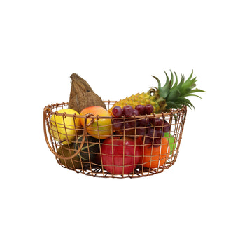 Medium Round Copper Wire Fruits & Vegetable Basket