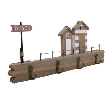 Wall Mount Wooden Coat Hooks - Beach