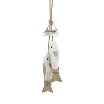Set Of 2 Hanging Fish Ornaments