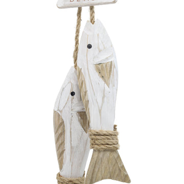Set Of 2 Hanging Fish Ornaments