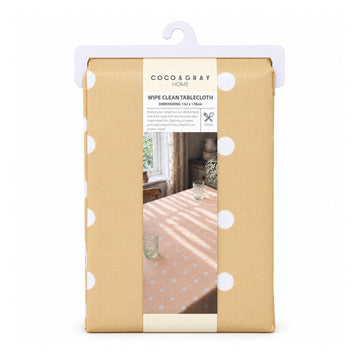 Dotty Wipe Clean Polka Dot 132x178cm Table Cloth