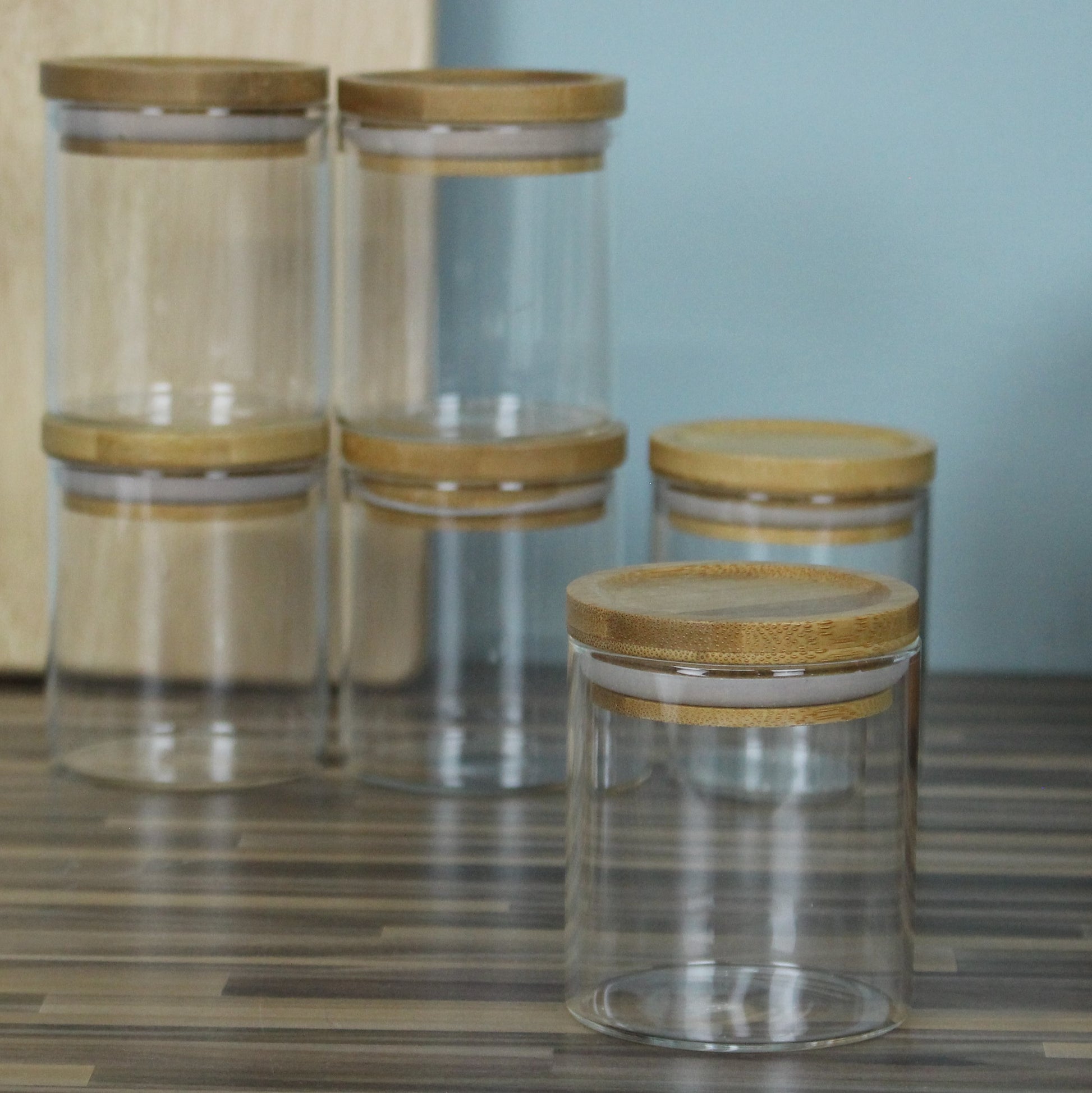 6pcs 150ml Borosilicate Glass Spice Jars