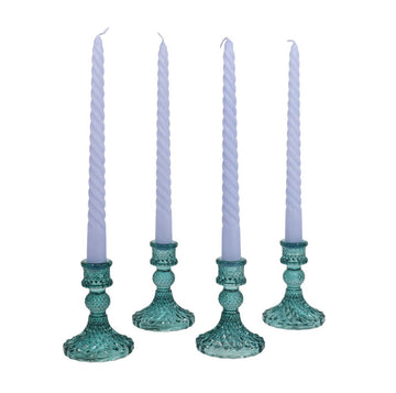 Pack Of 4 Lilac Twisted Unscented Candles