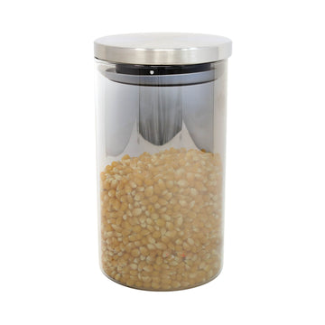 1.2L Medium Clear Glass Jar With Airtight Lid