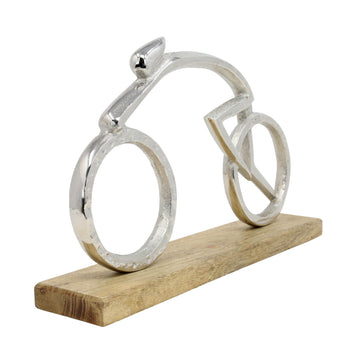 Silver Cyclist Ornament