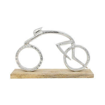 Silver Cyclist Ornament