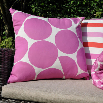 4pc Outdoor Filled Cushion Cover Pink Green