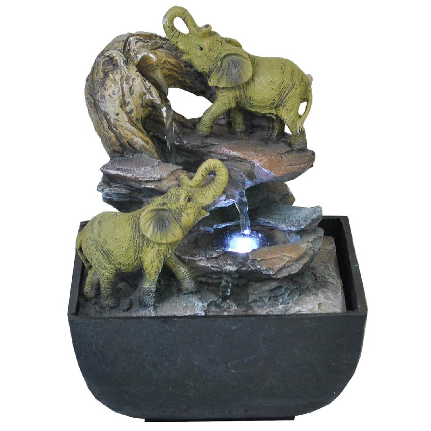 Mini Two Elephants Oasis 18cm Indoor Fountain