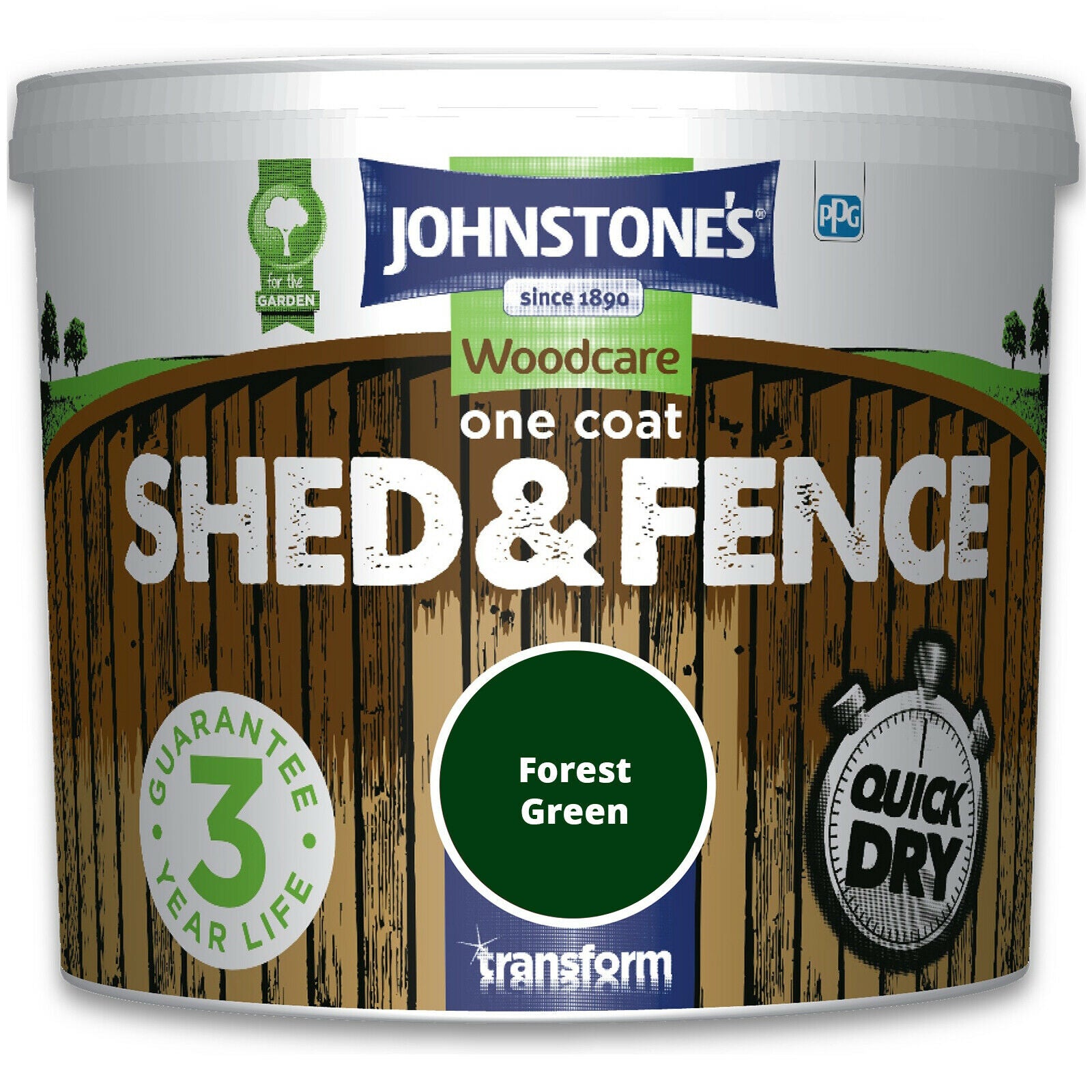 Johnstones Woodcare 5L Forest Green One Coat Paint