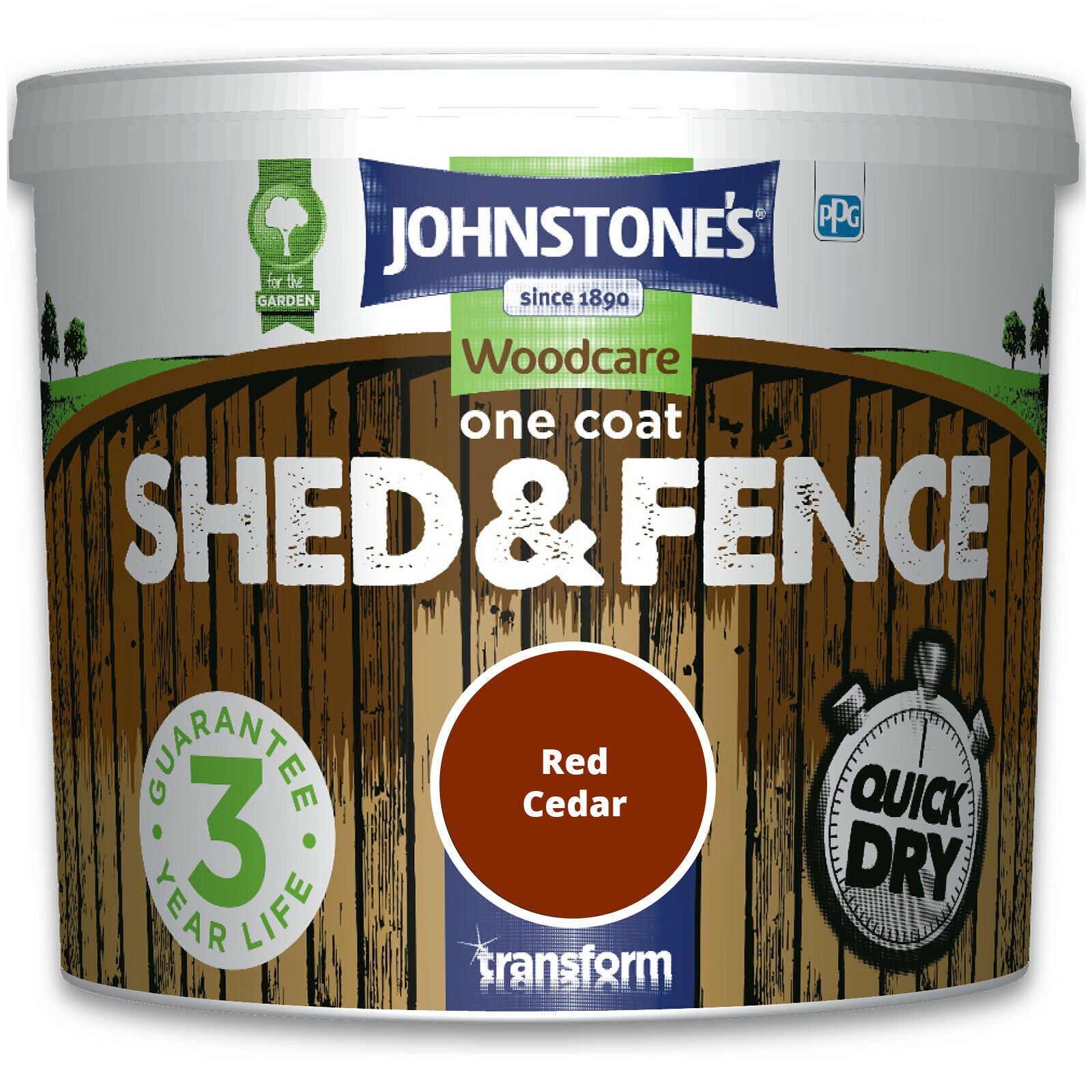 Johnstones Woodcare 5L Red Cedar One Coat Paint