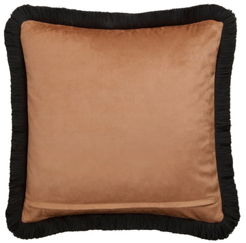 Laurence Llewelyn-Bowen LLB Velvet Leopard Print Filled Cushion 43x43 Black