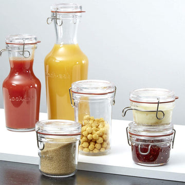 Luigi Bormioli 500ml Glass Bottle Jar Silicone Seal Lid