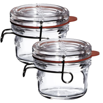 2PCS Luigi Bormioli 125ml Glass Food Storage Silicone Lid
