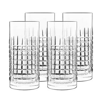 4Pcs 480ml Luigi Bormioli Mixology Crystal Hi-Ball Glasses Set