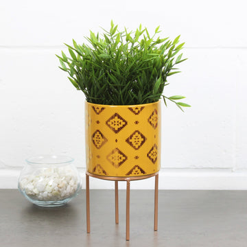Yellow Small Kasbah Electroplated Planter