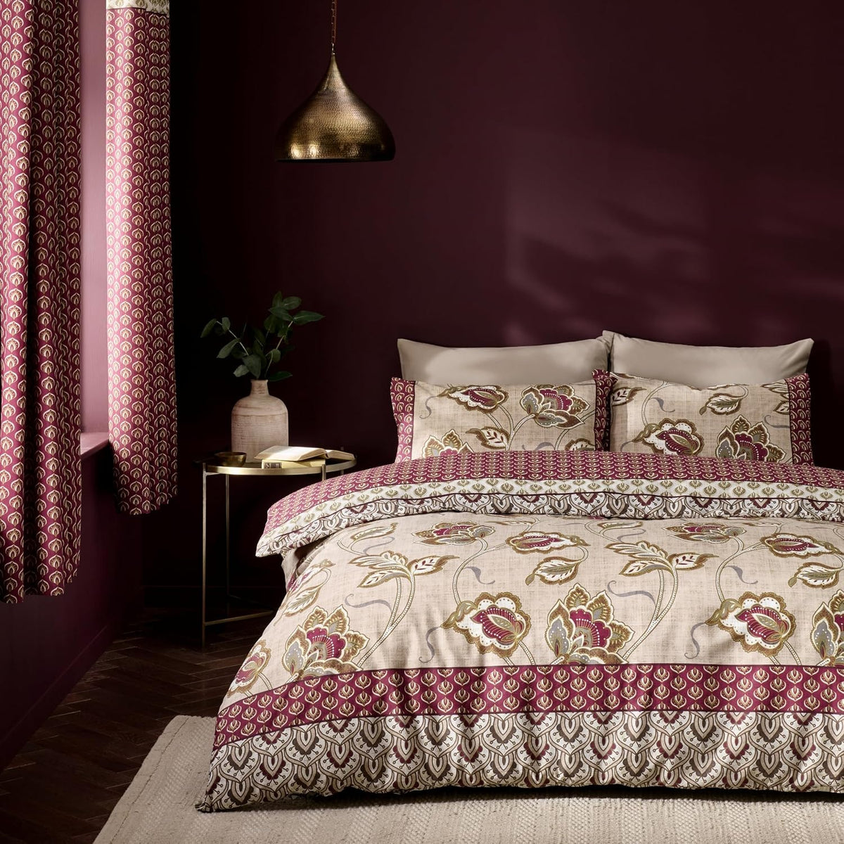 Catherine Lansfield Kashmir Paisley Duvet Cover Set, Double, Natural