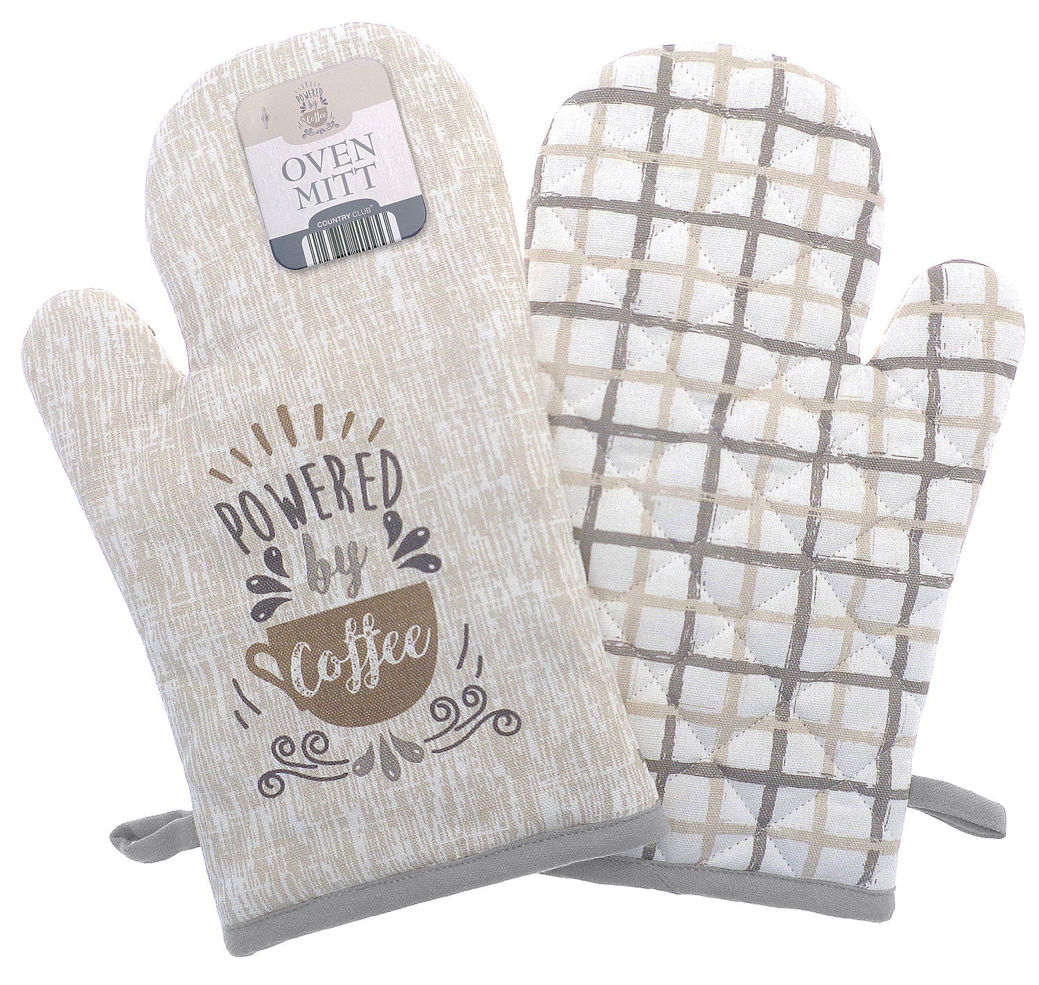 Powered By Coffee Single Oven Mitt 100% Cotton
