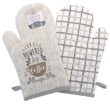 Powered By Coffee Single Oven Mitt 100% Cotton