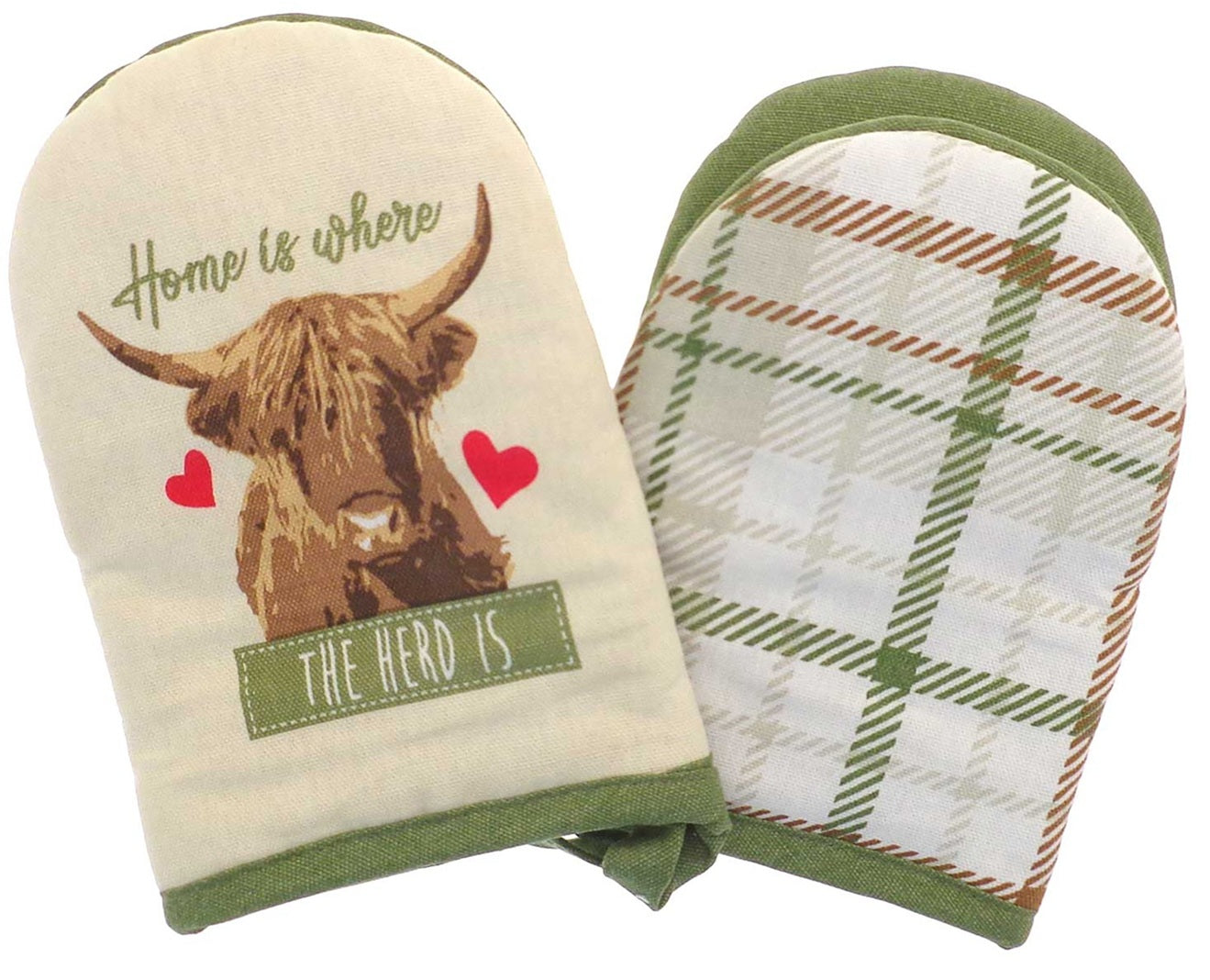 Highland Cow Mini Oven Mitts - 2pk