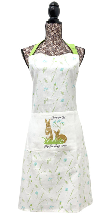 Country Companions 100% Cotton Apron With Pocket - Green