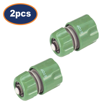 2Pcs 1/2" Female Snap Action Water Stop Hose Adaptor