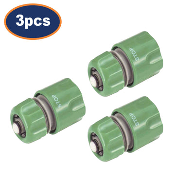 3Pcs 1/2" Female Snap Action Water Stop Hose Adaptor