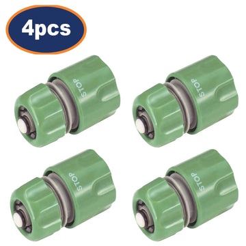 4Pcs 1/2" Female Snap Action Water Stop Hose Adaptor