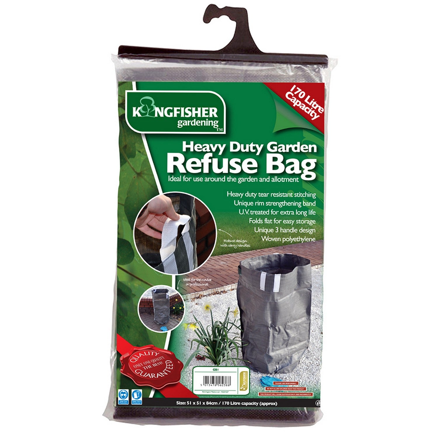 Heavy Duty Garden Lawn Grass Leaves Reinforced Refuse Bag